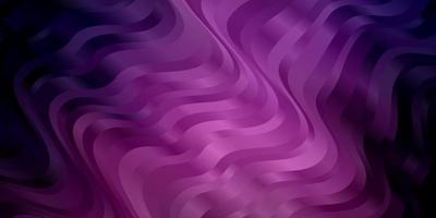 Dark Purple vector background with curves.