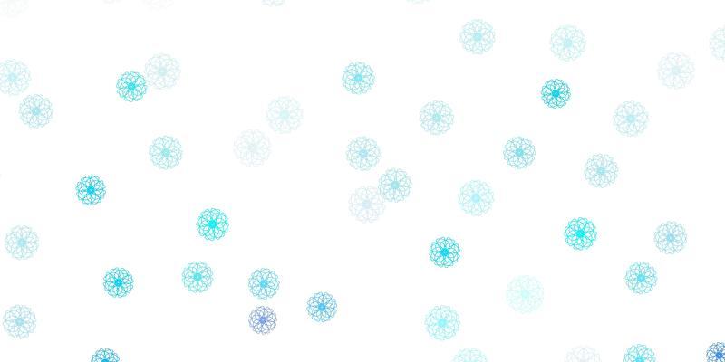 Light blue vector natural layout with flowers.