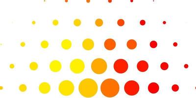 Light Red, Yellow vector background with spots.