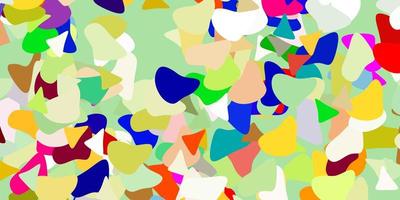 Light multicolor vector background with random forms.