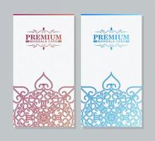 Gradient mandala concept vertical banner set vector