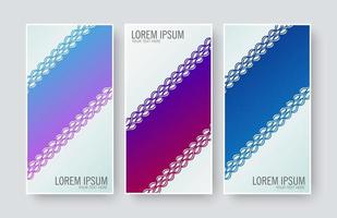 Business vertical banner set in line style vector