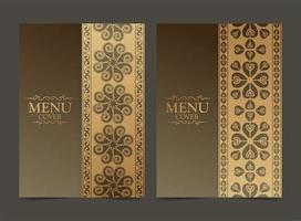 Luxury premium menu cover design set vector