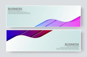 Business banner with wave background vector