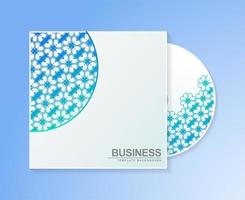 Gradient cd cover with floral pattern texture vector