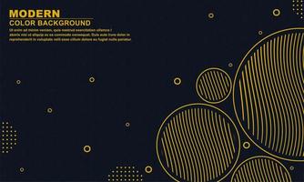 Minimal geometric dark background in circle style vector