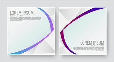 Set of modern business banners with wave background vector