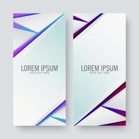 Business vertical banner set in line style vector