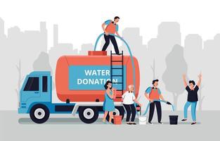 organización de donación de agua vector