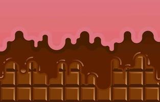 Chocolate With Pink Accent vector