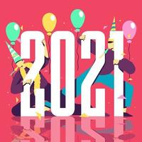 Celebra el 2021 con estilo vector