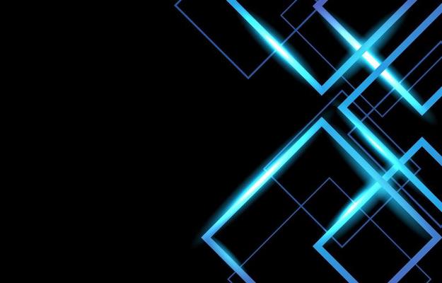 Geometric Blue Neon Background