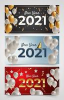 Banner of New Year 2021 vector