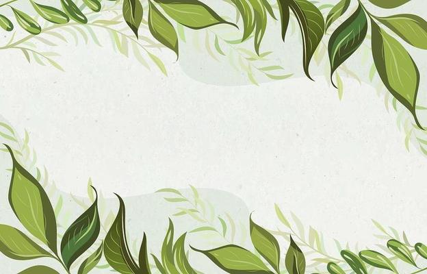 Simple Floral Leaves Background