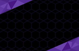Black Background With Triangular And Purple Color Accent vector
