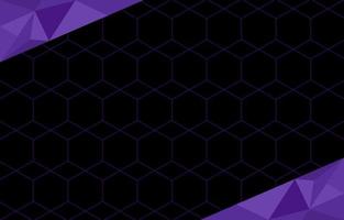 Black Background With Triangular And Purple Color Accent vector