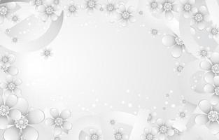 White Flowers Background Concept vector