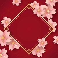 Chinese New Year Flower Background vector