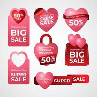 Labels of Valentine's Day Event Promotion vector