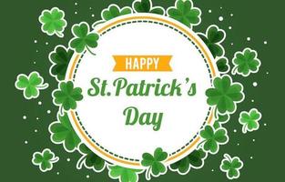 Happy St. Patrick's Day Clover Background vector
