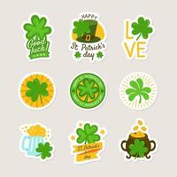 día de san patricio con tema de trébol vector