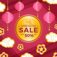 Chinese New Year Sale Marketing and Promotion Kit vector