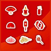 Chinese New Year Festivy Sticker vector