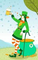 A Cute Female in Leprechaun Costume vector