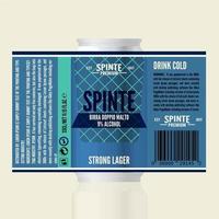 Blue beer packaging mock-up template vector