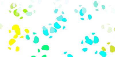 Light blue, yellow vector background with random forms.