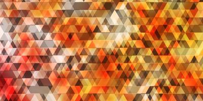 Light Orange vector background with lines, triangles.