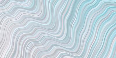 Light Pink, Blue vector background with wavy lines.