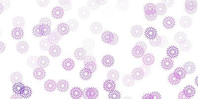 Light purple vector natural backdrop with flowers.