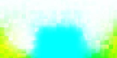 textura de vector azul claro, verde con formas de memphis