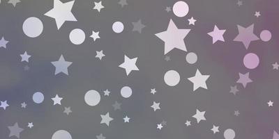 Fondo de vector multicolor claro con círculos, estrellas.