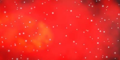 Light Red, Yellow vector template with neon stars.