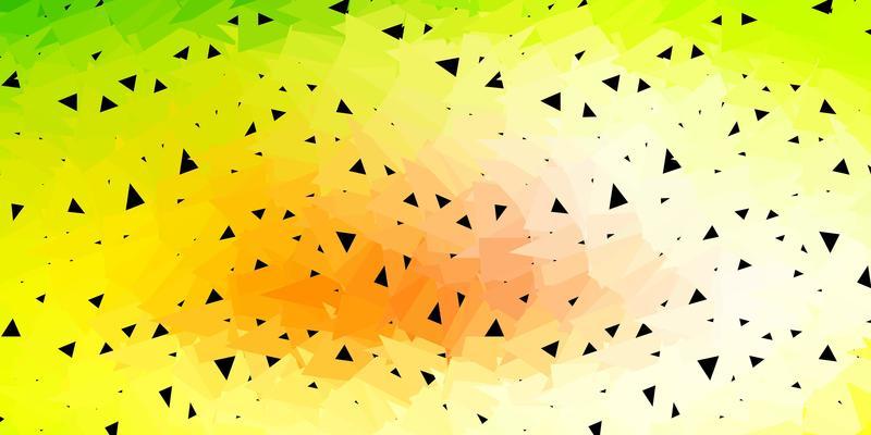 Light green, red vector abstract triangle background.