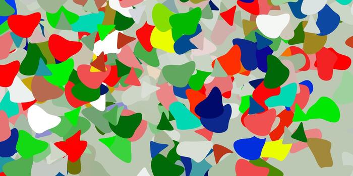 Light multicolor vector background with random forms.