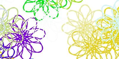 Light Multicolor vector natural artwork with flowers.