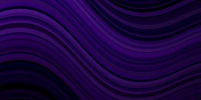 Dark Purple vector pattern with curved lines.