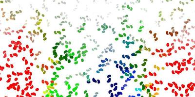 Light multicolor vector background with random forms.