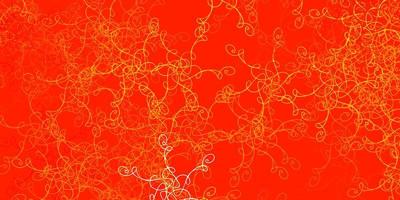 Light Orange vector background with bent lines.