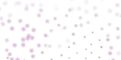 textura de doodle de vector rosa claro con flores.