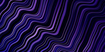 Dark Purple vector pattern with curved lines.