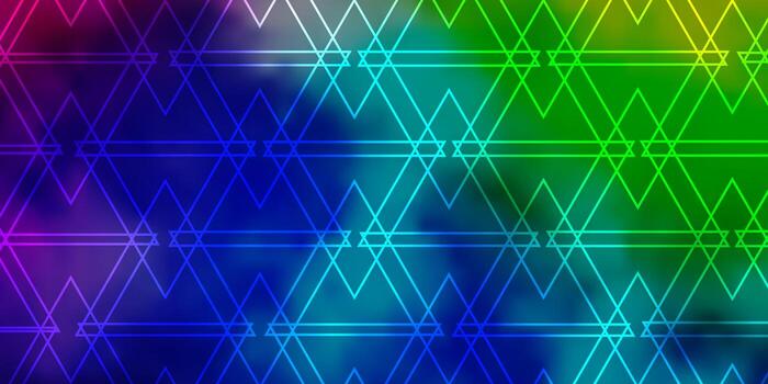 Light Multicolor vector layout with lines, triangles.