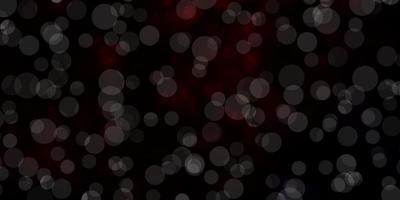 Dark Red vector template with circles.