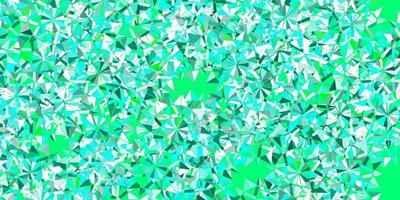 Light green vector template with ice snowflakes.