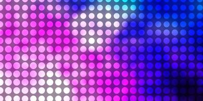 Light Pink, Blue vector backdrop with circles.