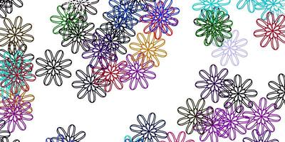 Light Multicolor vector natural artwork with flowers.