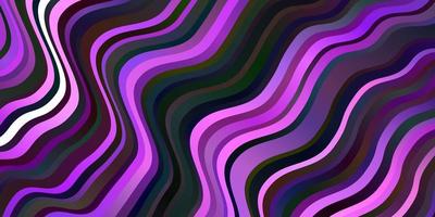 Dark Purple vector background with curves.